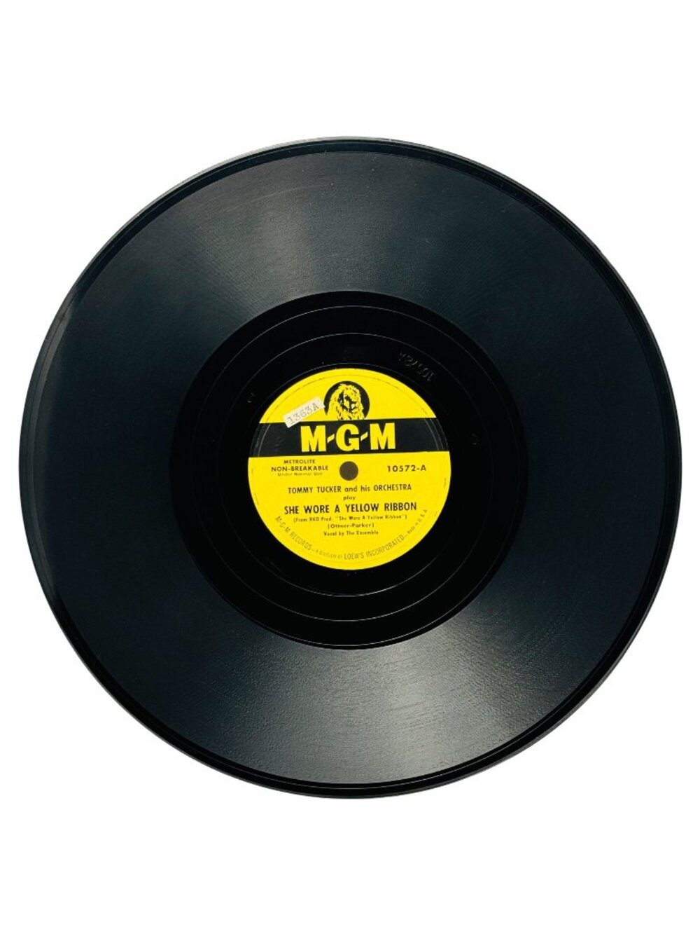 Tommy Tucker She Wore A Yellow Ribbon 78 RPM 10in Shellac Record M-G-M 10572 VG+